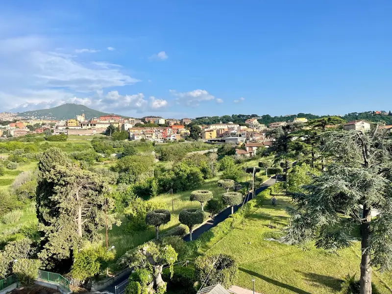 Il panorama dei Castelli Romani dalla struttura